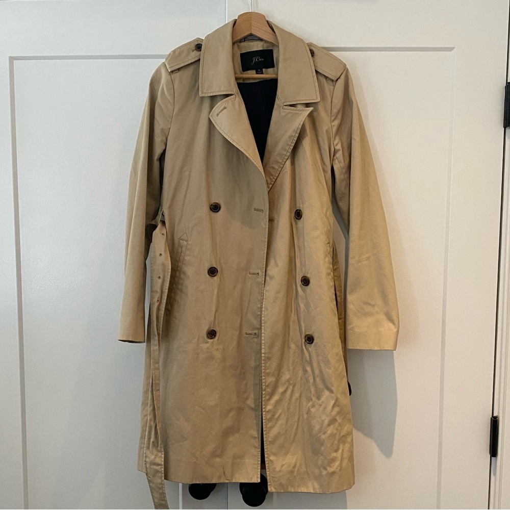 Jcrew Trench Coat - Beige, Waist Tie